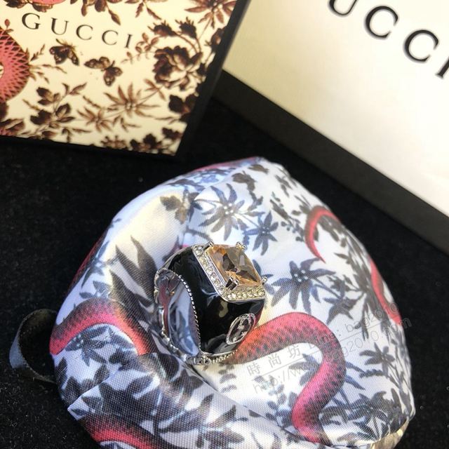 GUCCi飾品 古馳方鑽戒指 專櫃同款  zgbq1011